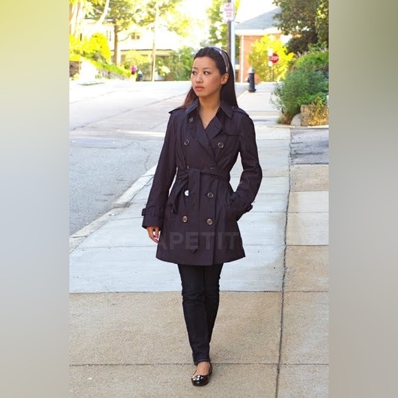 Burberry Brit Black Rain Coat - Picture 3 of 10